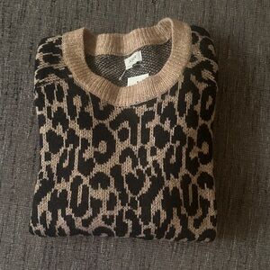 J. Crew Animal Print Knit Sweater